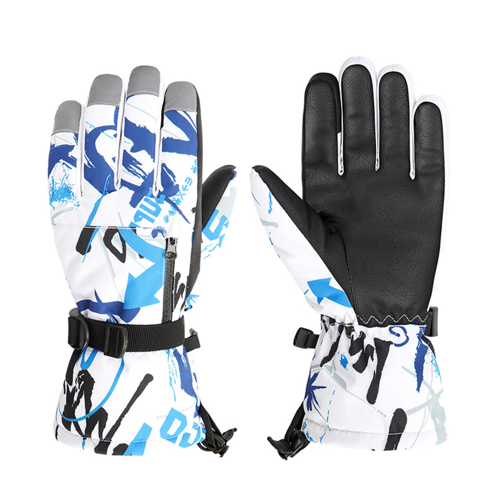 BOOMNY Children Ski Gloves Male Winter Female Velvet Thickened Warm Waterproof Motorcycle Camouflage Versatile Toddler Baby Dailywear